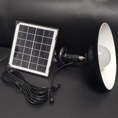 Luz colgante LED de disco semicircular impermeable solar retro contemporáneo de ABS para jardín 