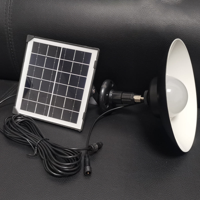 Luz colgante LED de disco semicircular impermeable solar retro contemporáneo de ABS para jardín 