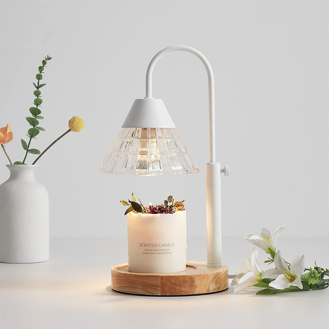 Lampe de Table à Cire Fondue Aroma 1 Lumière en Verre Métal Cône Relevable Minimaliste Moderne Pour Chambre 