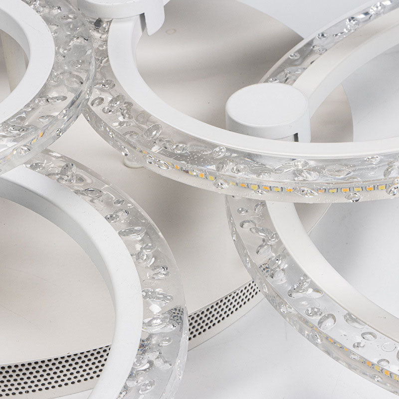 ضوء سقف شبه مثبت بزاوية LED مستدير من الأكريليك والفولاذ المقاوم للصدأ الحديث لغرفة النوم 