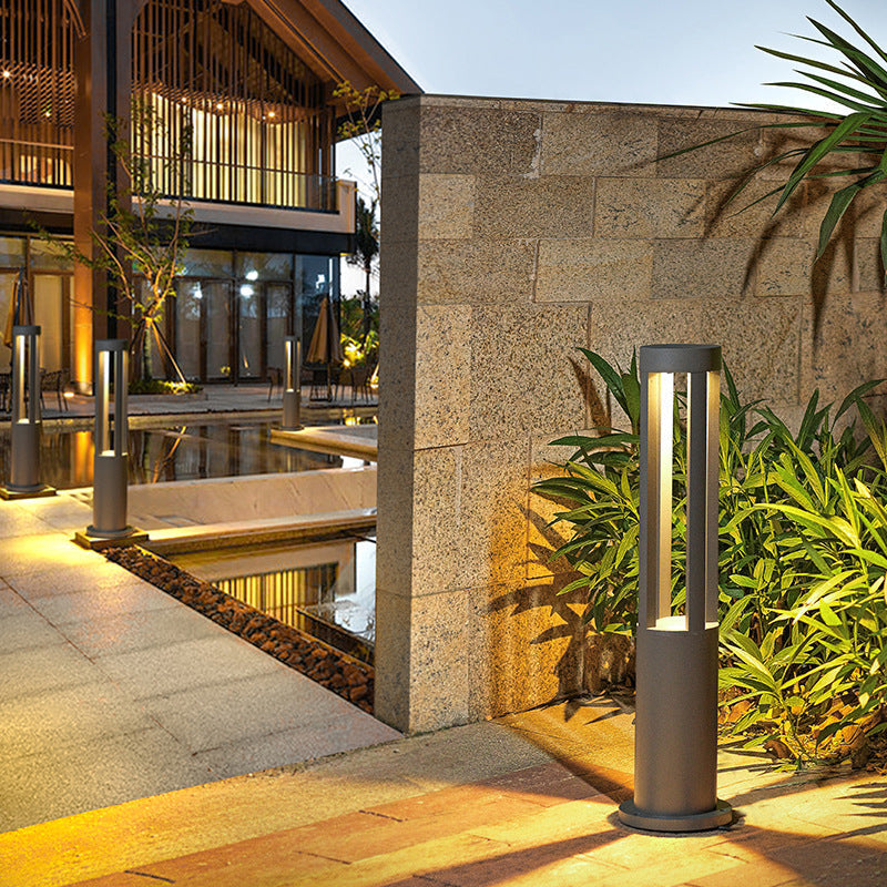 Luz de paisaje LED de aluminio cuadrado cilíndrico impermeable minimalista moderno para jardín 