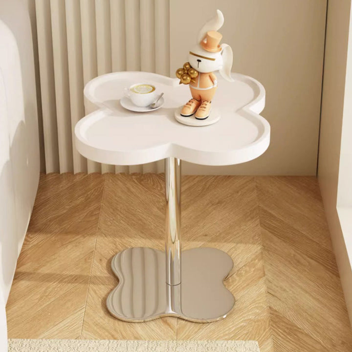 Modern Minimalist Cylinder Petal MDF Glass Stainless Steel Coffee Table For Living Room