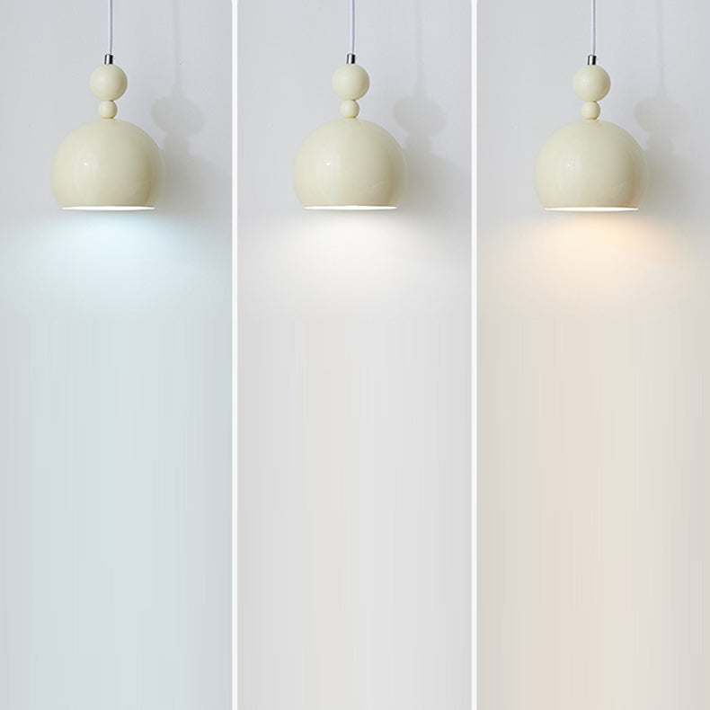 Contemporary Nordic Round Shade Iron Glass 1/3 Light Island Light Chandelier For Dining Room