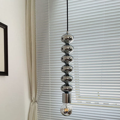 Simplicité Contemporaine Fer Gourde Suspension 1-Lumière Pour Salon 