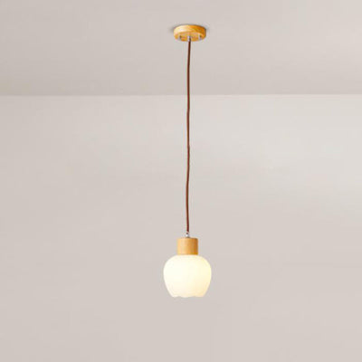Nordic Creative Bell Orchid Glass Lampshade 1/3-Light Island Light Chandelier