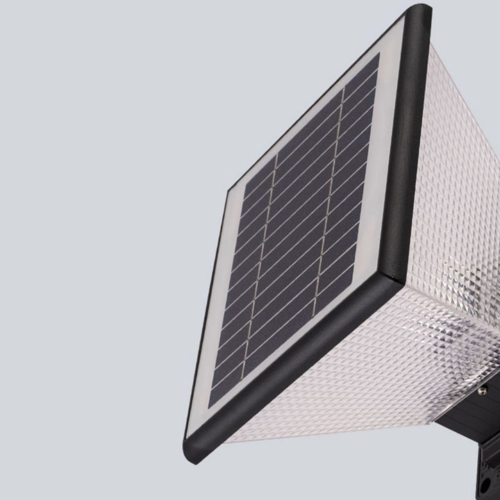 Moderne Einfachheit Solar Quadratisch Runde Aluminium Acryl LED Pfostenkopf Licht Für Garten 