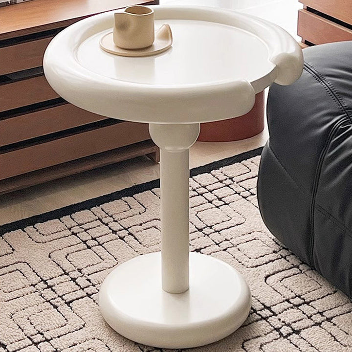 Modern Minimalist Oval Fiberglass Side Table For Living Room