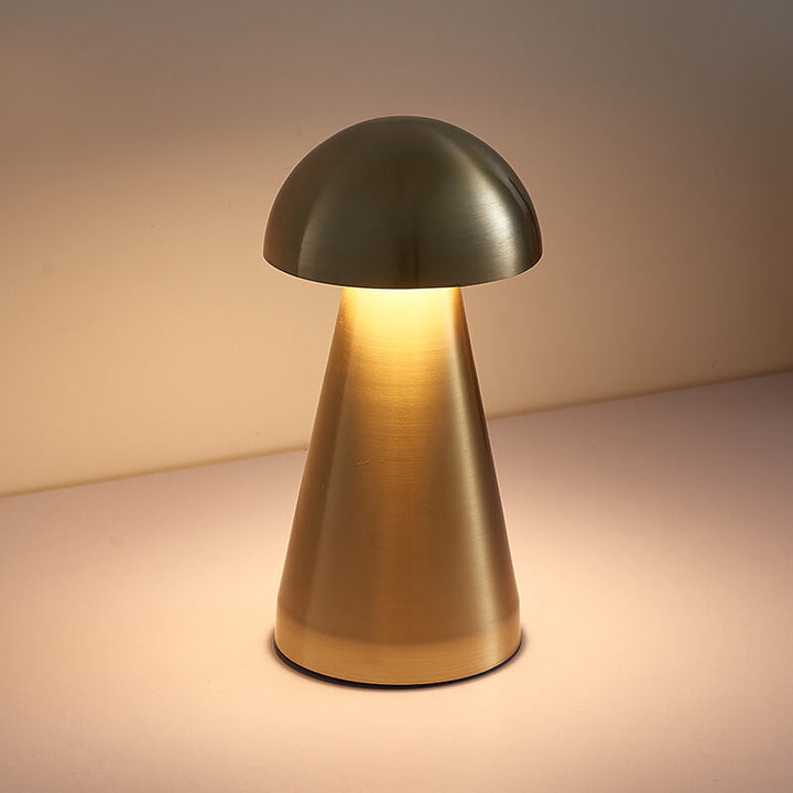 Modern Light Luxury Creative Wrought Iron Mushrooms USB LED Table Lamp