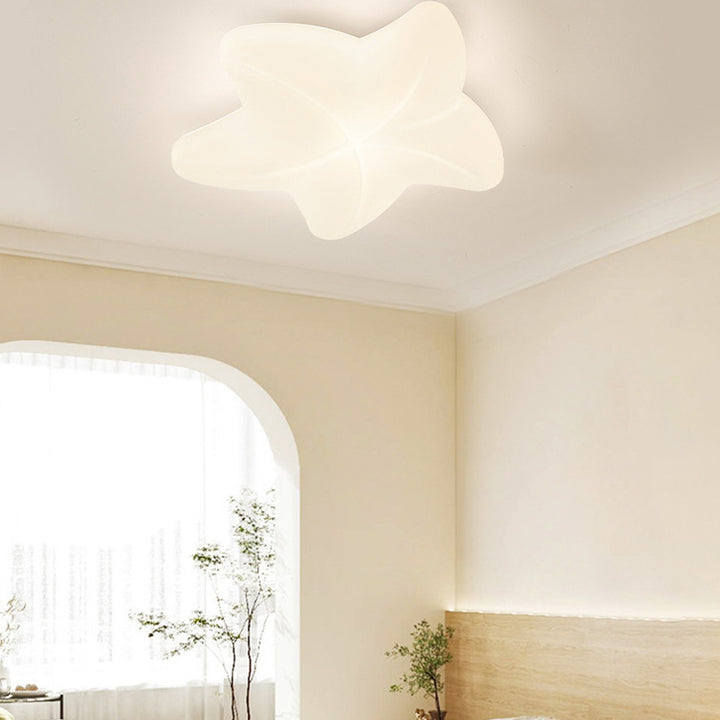 Zeitgenössische Einfachheit Pentagram PE Schatten Eisen LED Unterputz Deckenleuchte für Schlafzimmer 