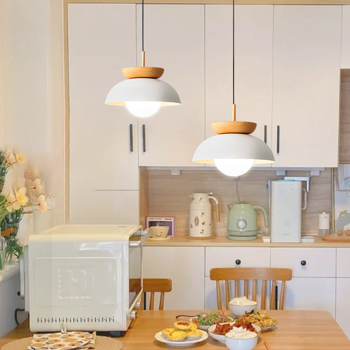 Moderne minimalistische runde Pendelleuchte aus Eisen mit 1 Licht für Wohnzimmer 