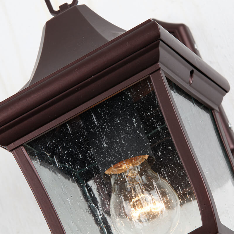 Lámpara de Aplique de Pared Exterior de 1 Luz de Aleación de Aluminio Retro Contemporáneo con Vidrio para Jardín 