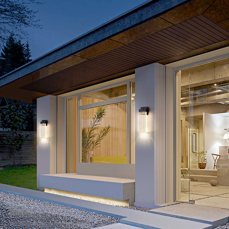 Applique Murale LED Rectangulaire en Cristal d&