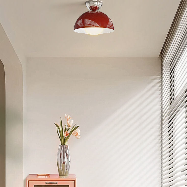 Éclairage encastré semi-circulaire moderne et simple en fer forgé à 1 lumière 