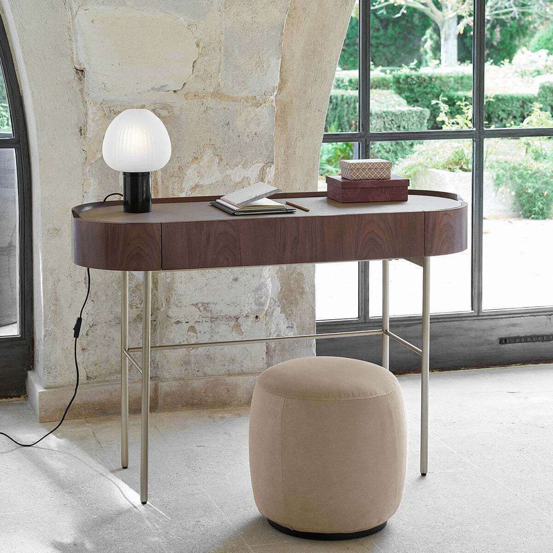 Lámpara de Mesa de 1 Luz con Pantalla de Vidrio Avellana Minimalista Moderna 