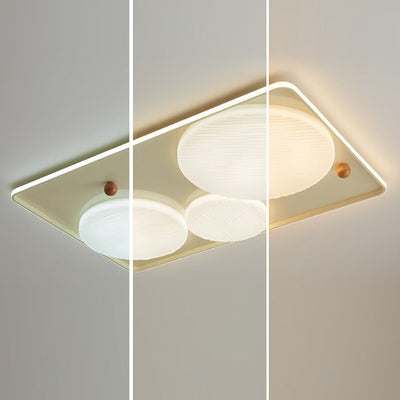 Plafonnier LED en aluminium fer plastique silicone carré rectangulaire rond modern simplicité pour salon 