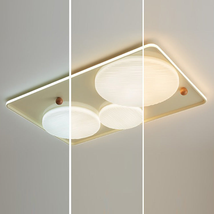 Plafonnier LED en aluminium fer plastique silicone carré rectangulaire rond modern simplicité pour salon 