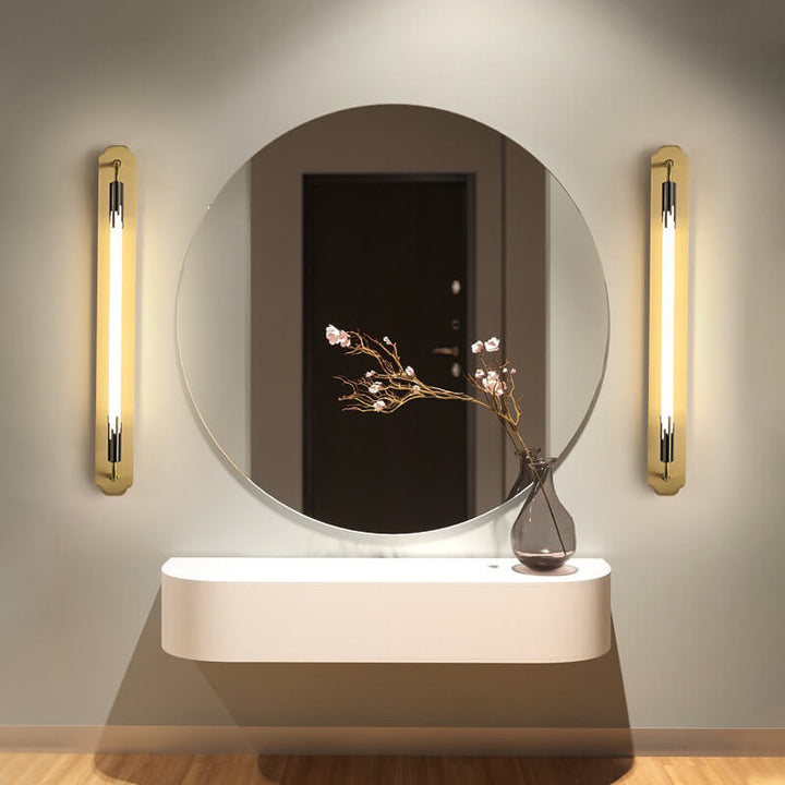 Lámpara Aplique de Pared LED de Tira Recta de Cobre Minimalista Moderna 