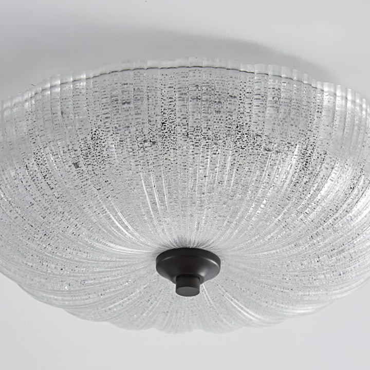 Luz de techo LED empotrada redonda de vidrio de cobre de simplicidad moderna para dormitorio 