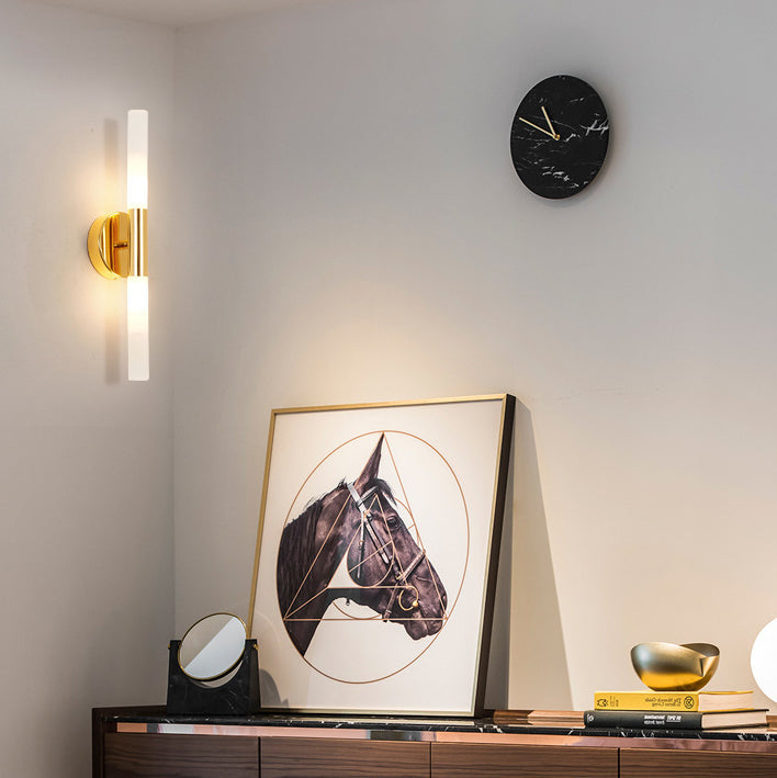Moderne minimalistische Aluminium Eisen Zylinder LED Wandleuchte Lampe für Wohnzimmer 