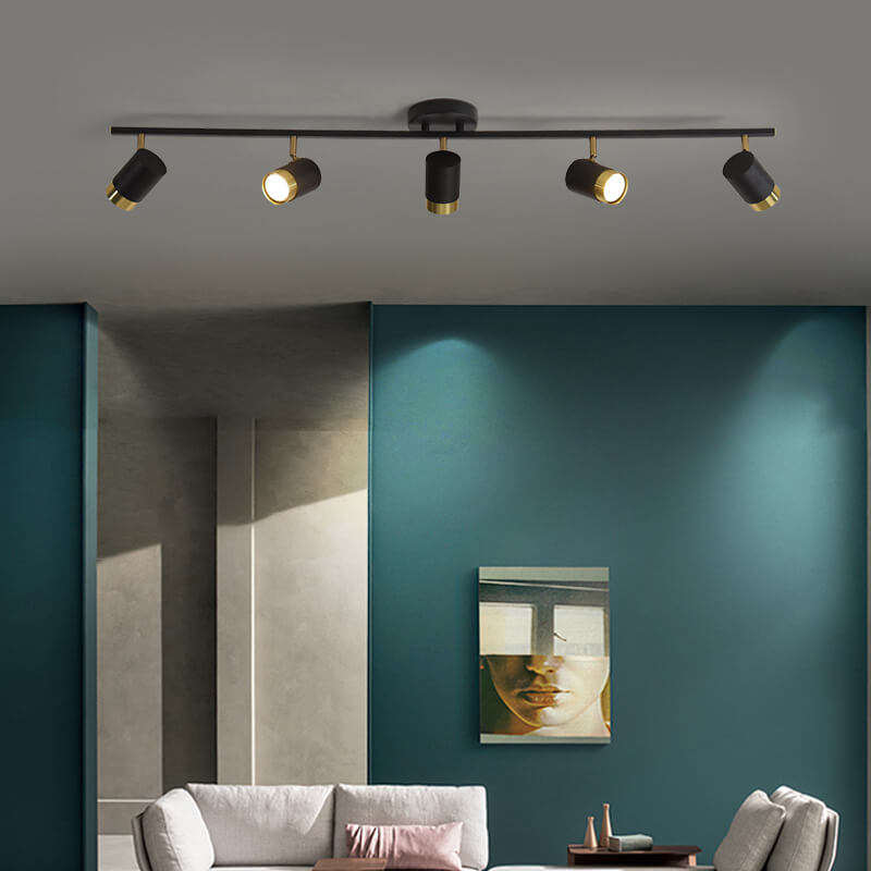 Moderne kreative Acryl-Track-Spotlight LED-Deckenleuchte mit halb bündigem Einbau 