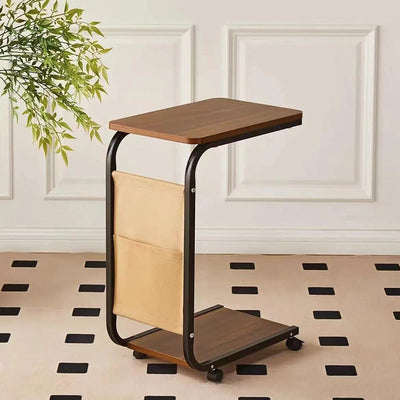 Moderner minimalistischer rechteckiger MDF-Edelstahl-Beistelltisch 2-stufig abnehmbar für das Wohnzimmer 