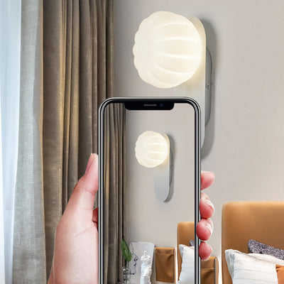 Moderne Einfachheit PE Kürbis Form Eisen 1-Licht Wandleuchte Lampe für Schlafzimmer 
