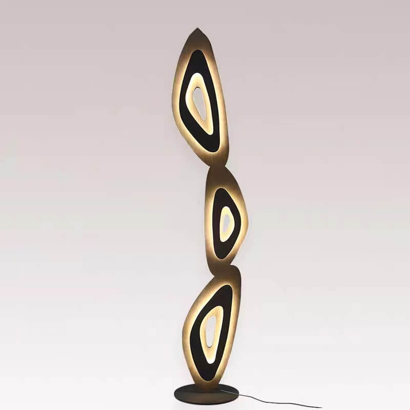 Nordic Simple Acrylic Swirl Hardware LED Standing Floor Lamp