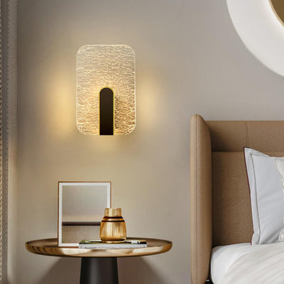 Modern Simplicity Geometry Crackle Acrylic Round Shade LED Wall Sconce Lamp For Bedroom