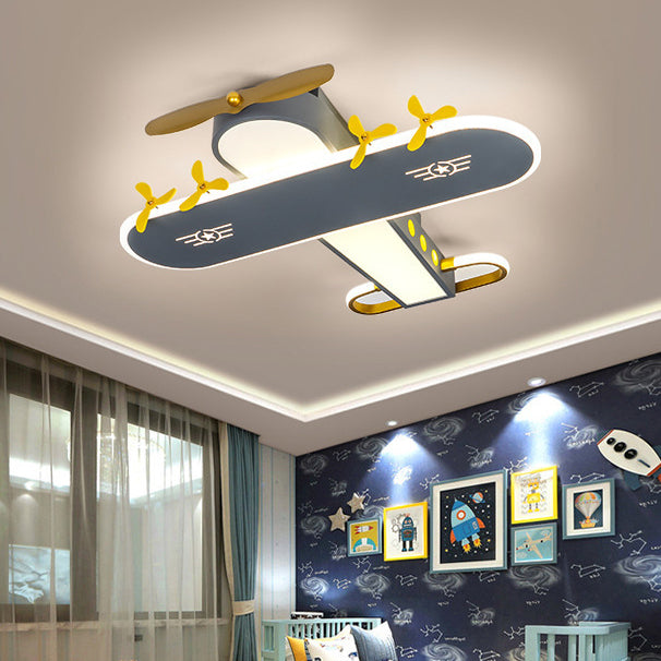 Luz de techo LED empotrada de hierro para avión creativo contemporáneo para dormitorio infantil 