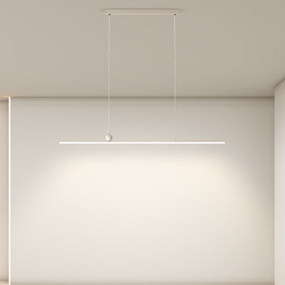 Modern Minimalist Long Iron Aluminum Acrylic LED Island Light Chandelier For Dining Room