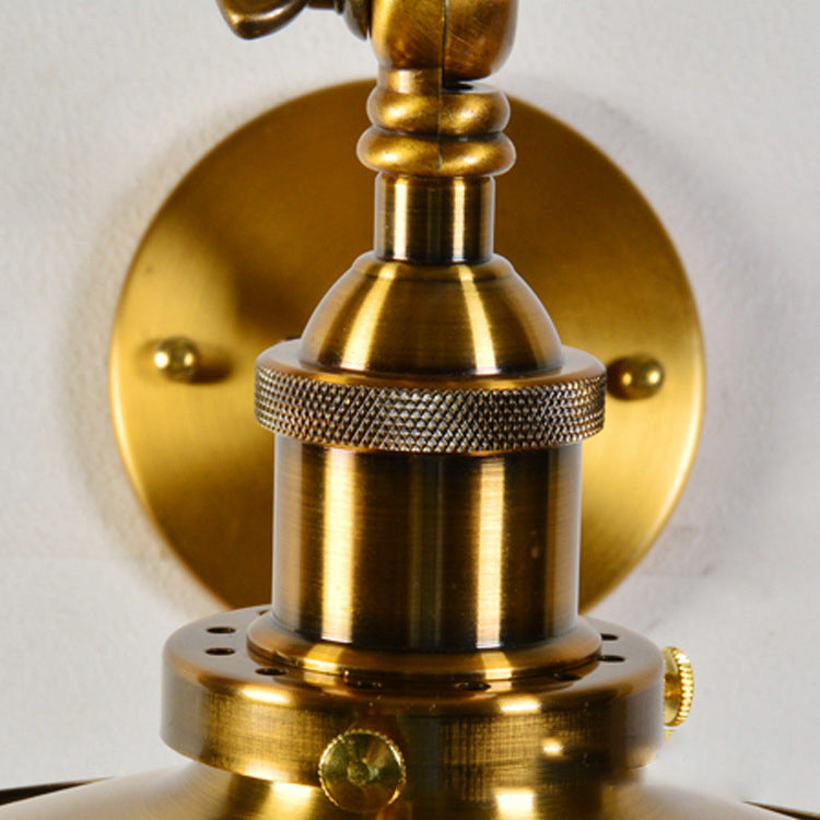Lámpara de Aplique de Pared de 1 Luz de Cilindro Cónico de Hierro Retro Contemporáneo para Pasillo 