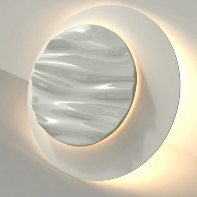 Moderne unbedeutende Aluminium-Polycarbonat-runde Kräuselung LED-Unterputz-Deckenleuchte für Schlafzimmer 
