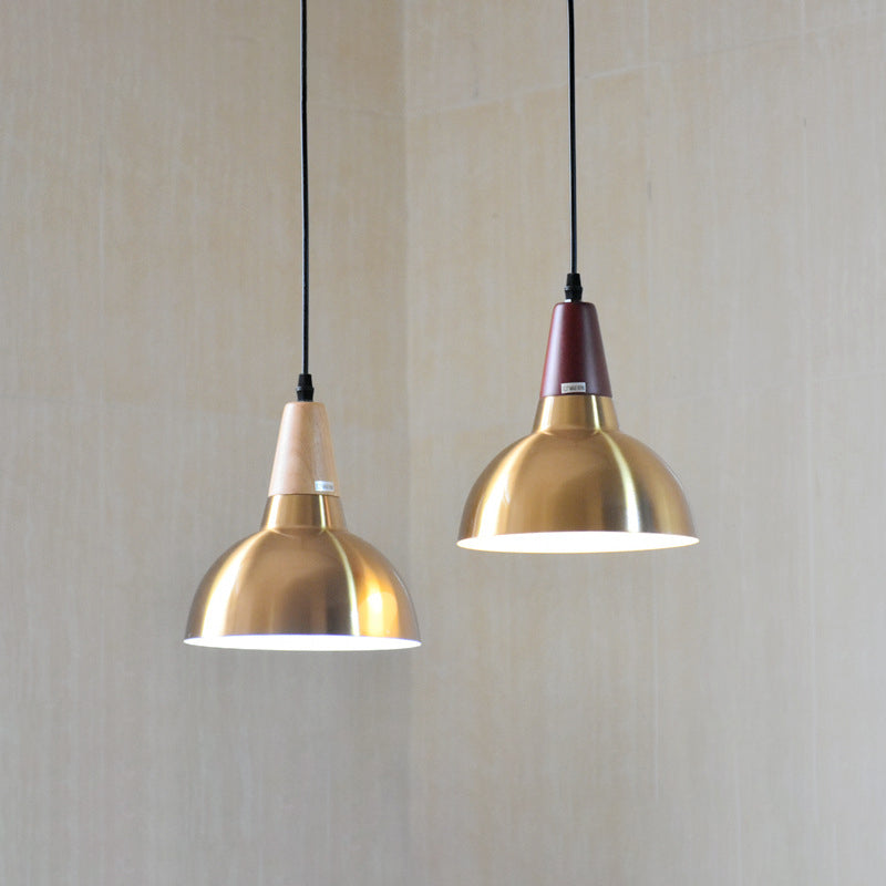 Zeitgenössische Einfachheit Eisen Halbkreis Schatten 1-Licht Pendelleuchte für Wohnzimmer 