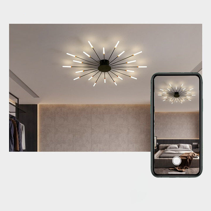 Moderne minimalistische runde strahlende Eisen-Acryl-LED-Deckenleuchte für das Wohnzimmer 