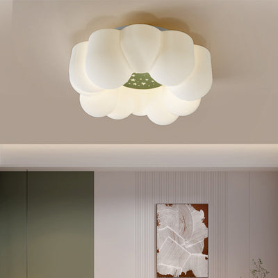 Zeitgenössische nordische Wolken-Stern-runde Eisen-ABS LED-Unterputz-Deckenleuchte für Schlafzimmer 