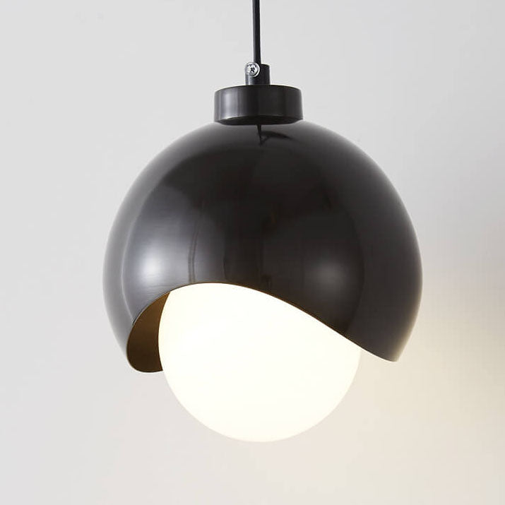 Moderne minimalistische kugelförmige Kupferschirm-Glas-Wandleuchte mit 1 Licht 