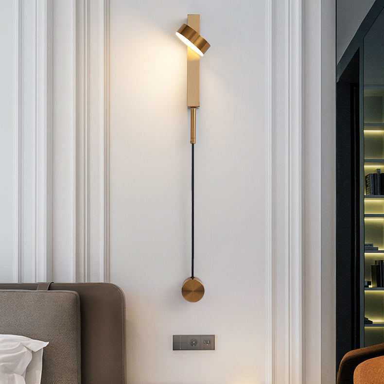 Moderne minimalistische lange Aluminium Eisen Acryl LED Wandleuchte Lampe für Schlafzimmer 