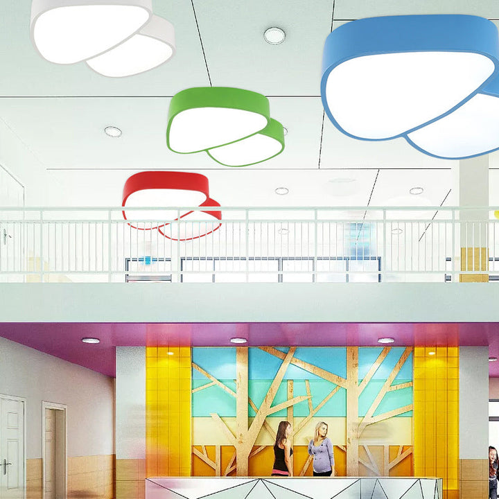 Moderna lámpara de techo LED de hongos de hierro acrílico Art Deco para dormitorio infantil 
