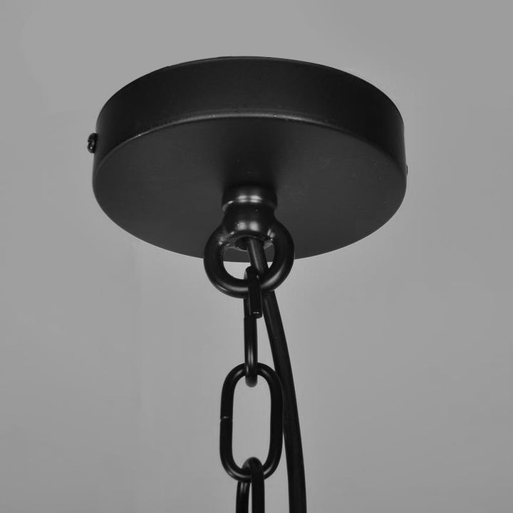 Chandelier moderne minimaliste carré en fer à 4 lumières pour salon 