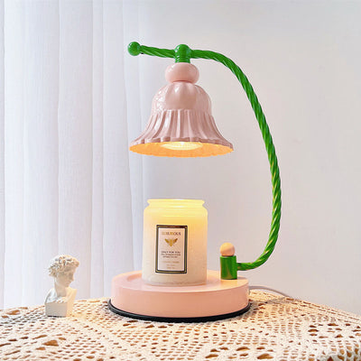 Moderne kreative Hardware Tischlampe in Blumenform mit 1 Licht für schmelzendes Wachs 