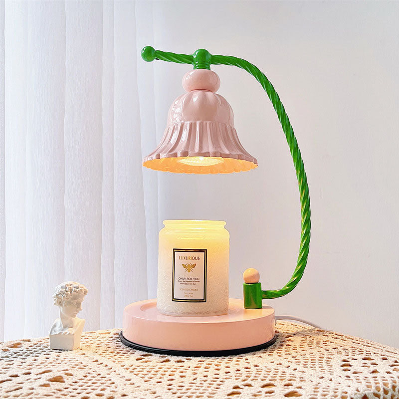 Moderne kreative Hardware Tischlampe in Blumenform mit 1 Licht für schmelzendes Wachs 