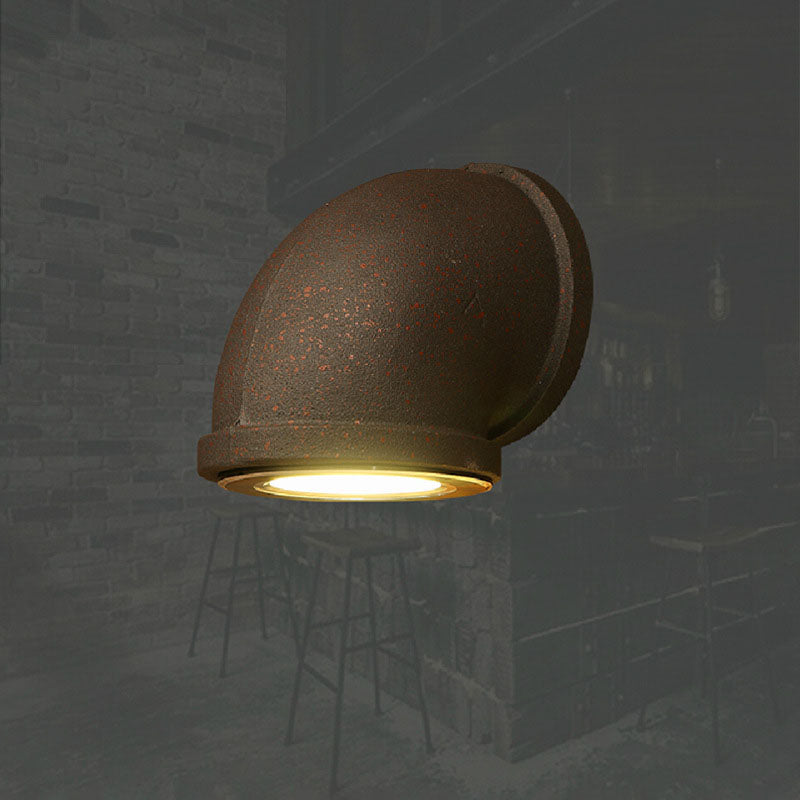 Zeitgenössische industrielle Röhreneisen LED Wandleuchte Lampe für Wohnzimmer