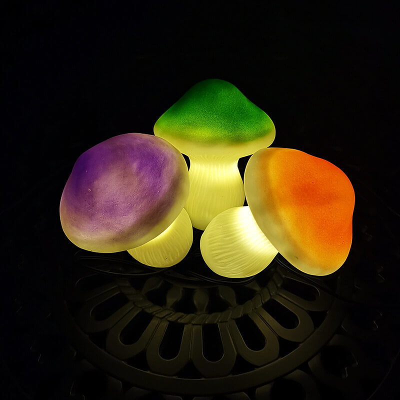 Solar Outdoor Mushroom Shape LED Garden Lawn Ground Insert Landscape Light