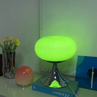 Modern Nordic Minimalist Stainless steel Iron Glass Shade LED Table Lamp