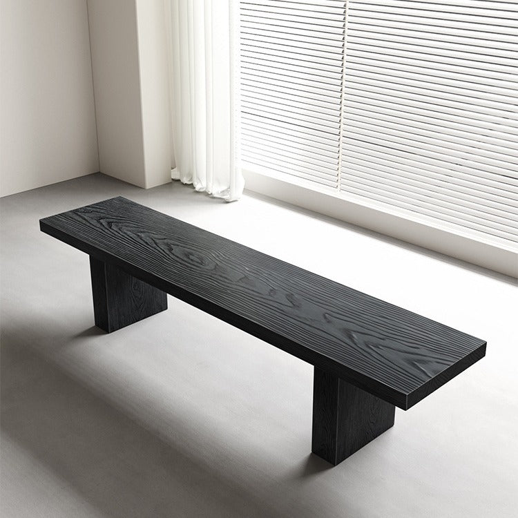 Moderne minimalistische rechteckige Bank aus Kiefernholz für das Wohnzimmer 