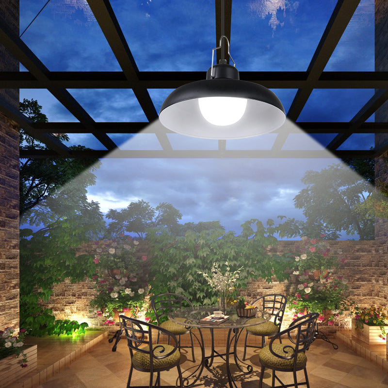 Luz LED para exteriores redonda de ABS PC impermeable solar de simplicidad moderna para jardín 