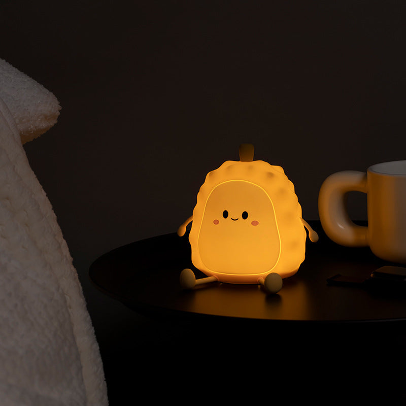Lampe de table LED à chargement USB en silicone Art Déco moderne avec fruits dessinés pour chambre à coucher 