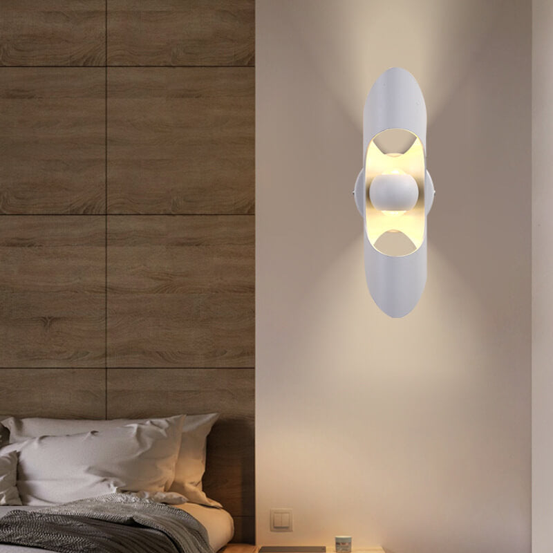 Modern Creative Hollow Cylindrical Aluminum LED Wall Sconce Lamp