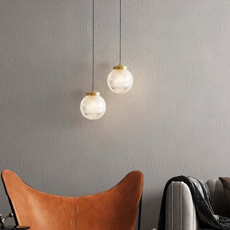 Nordisches Licht Luxus Einfaches Glas Ball 1-Licht Pendelleuchte 
