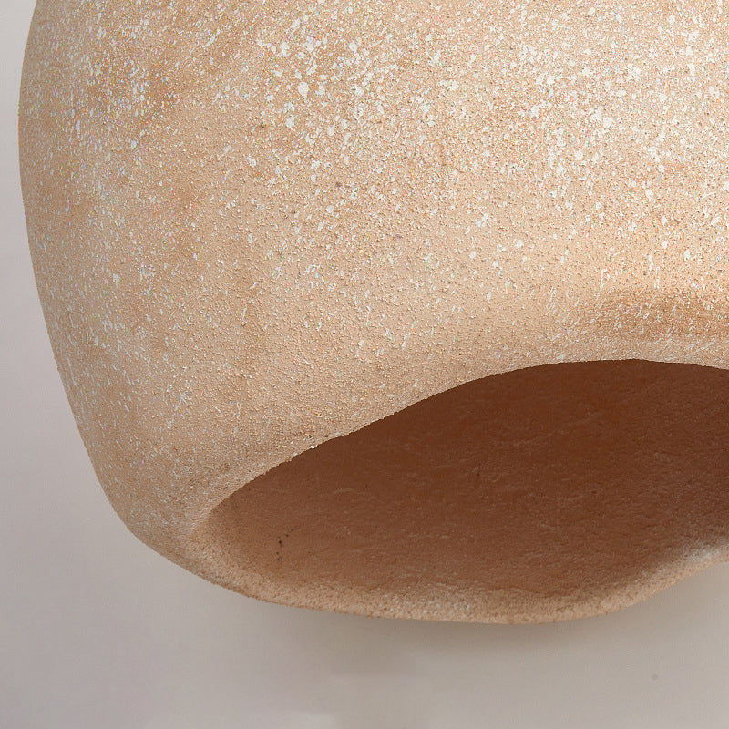Lámpara colgante de 1 luz de imitación de piedra irregular japonesa tradicional para sala de estar 